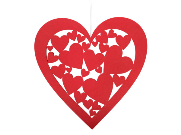 Cuore da appendere con cuoricini cm.25